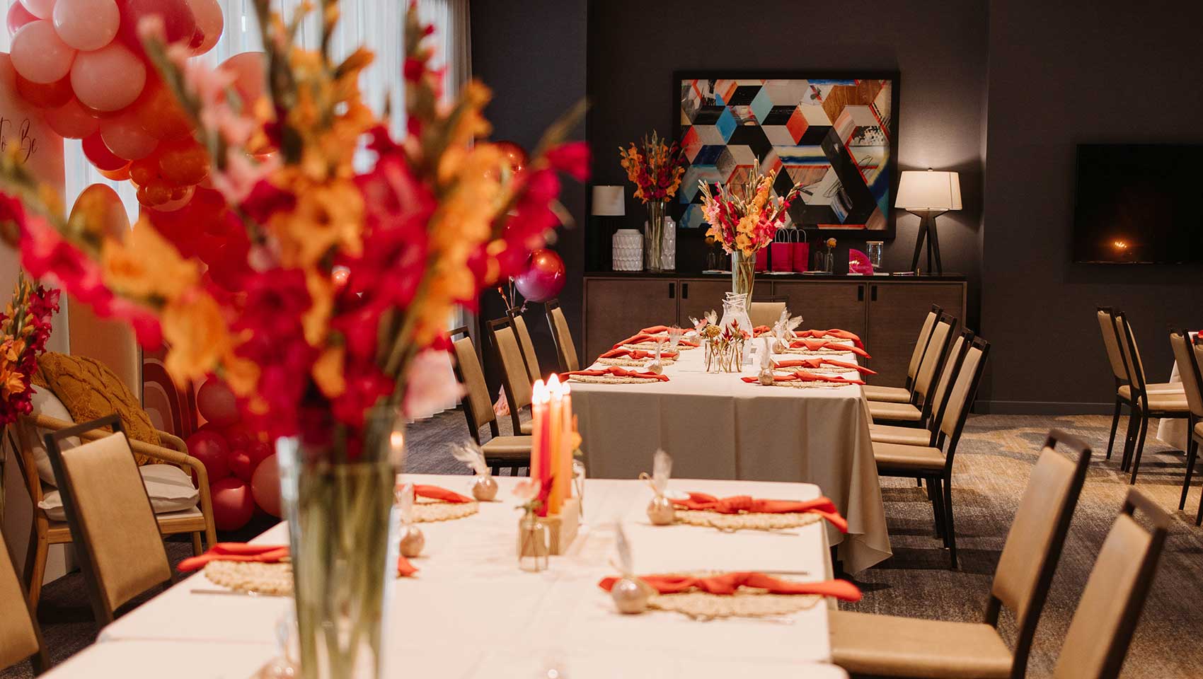 Formal Dinner Set-Up in Maple Room
