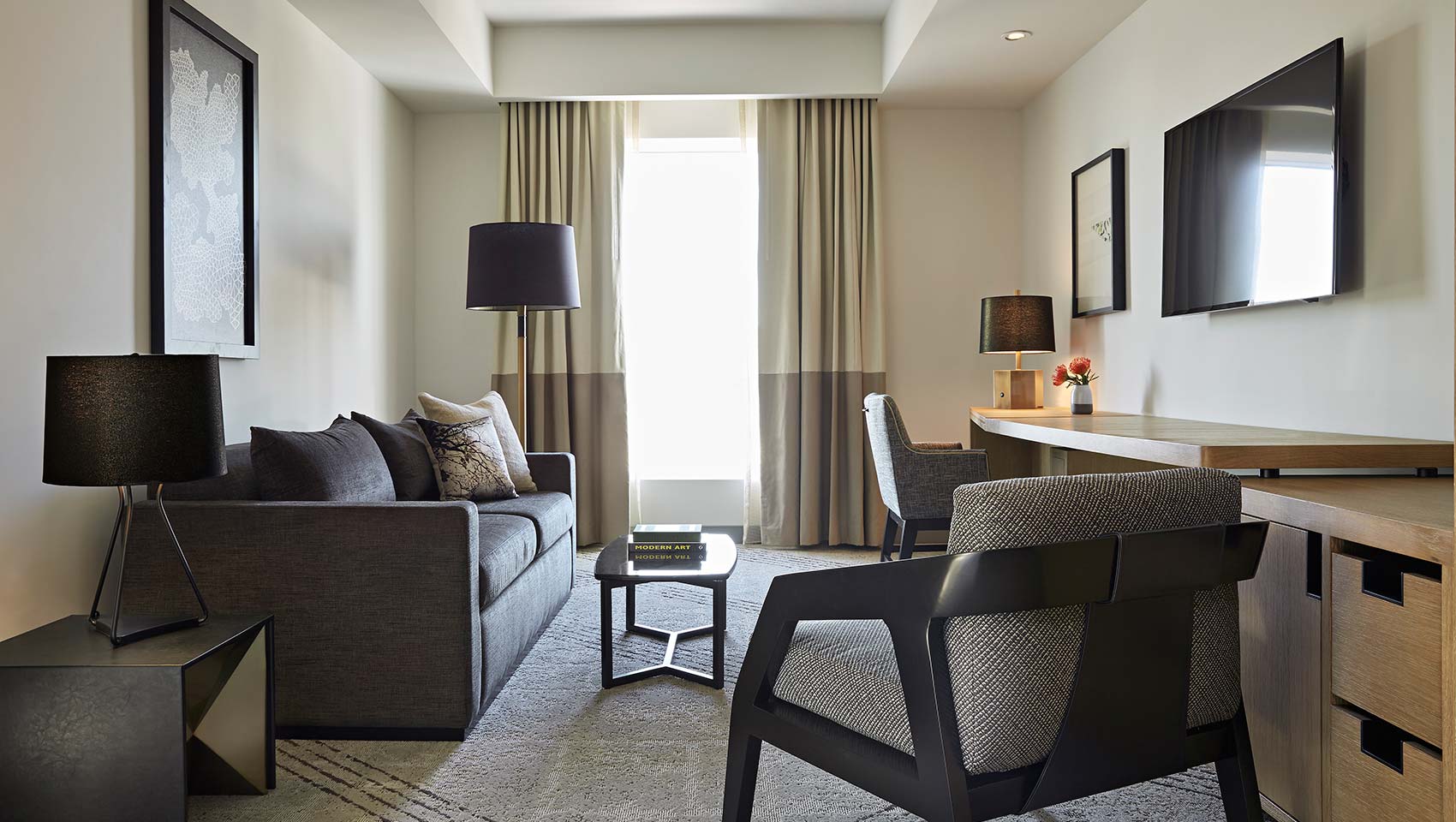 Suite with 1 King Bed Living Space