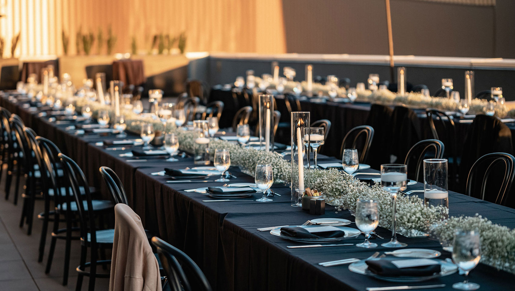 wedding reception table close up at Kimpton Sawyer Hotel