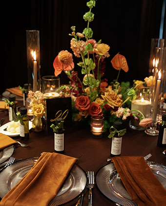 wedding table set-up