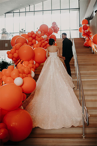 Balloons on Stairs