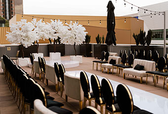 wedding reception table set-up