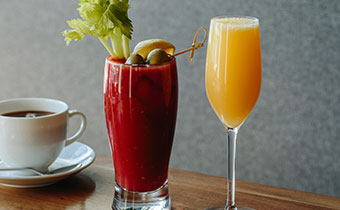 Coffee, mimosa, bloody mary
