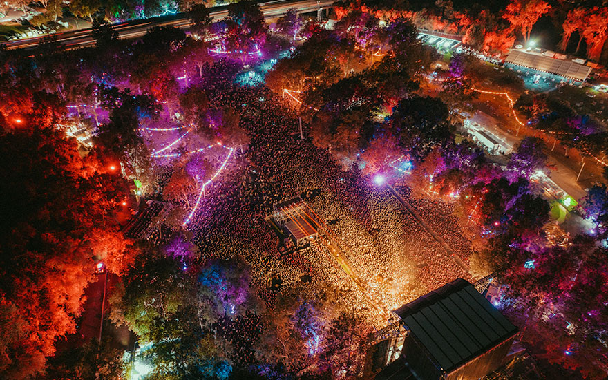 Overhead shot of Aftershock Festival